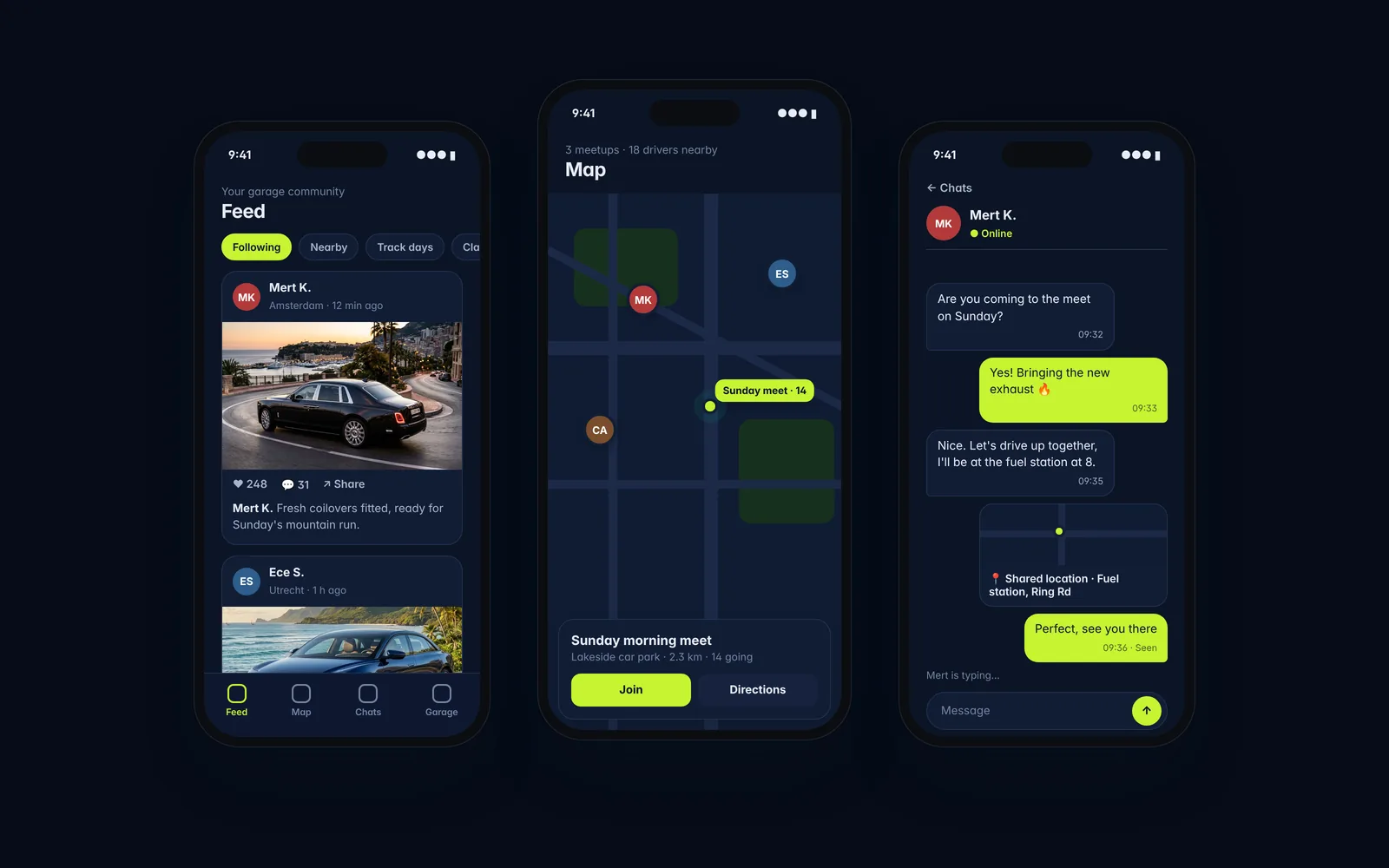 Screenshot of Car Enthusiast Community App
