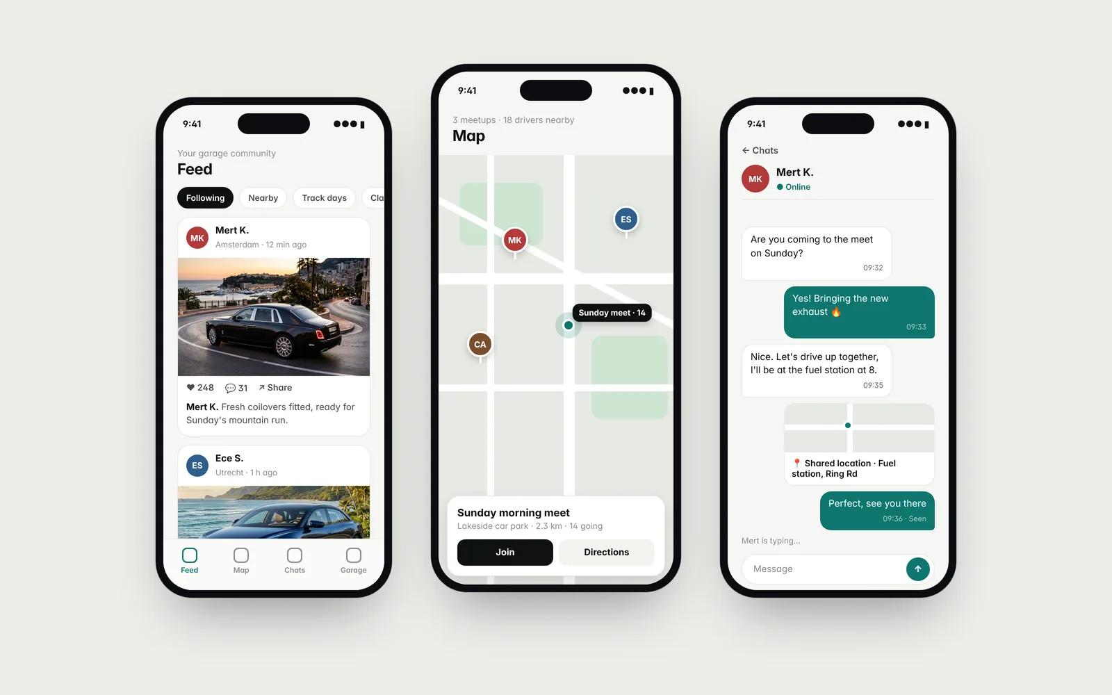 Screenshot of Car Enthusiast Community App