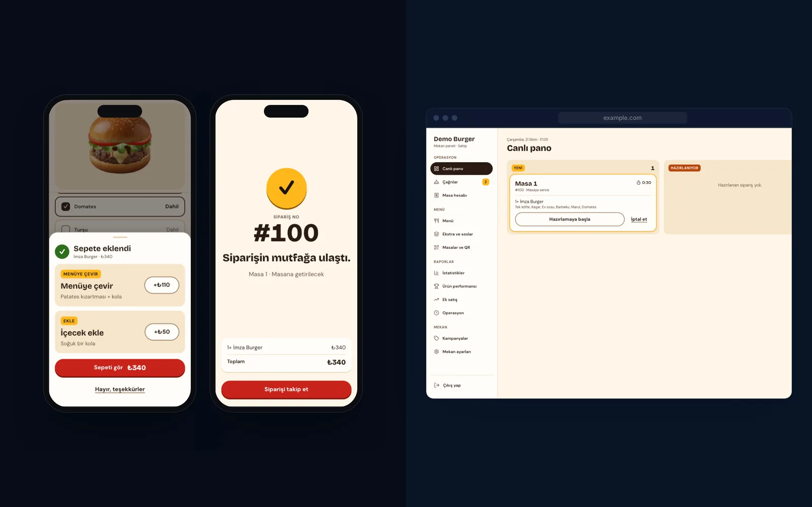Screenshot of QR Table Ordering System